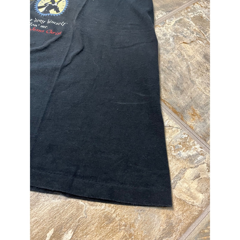 Catawba's Best T-Shirt Mens 2X Black Vintage Single Stitch Jesus Cross Graphic - Picture 8 of 10